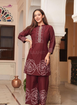 Pure Cotton Cord Set for Women | Kurta Pant Set 60x60 Cotton