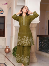 Pure Cotton Cord Set for Women | Kurta Pant Set 60x60 Cotton