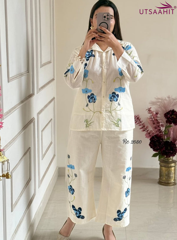 New Designer Cotton Slub Cord Set