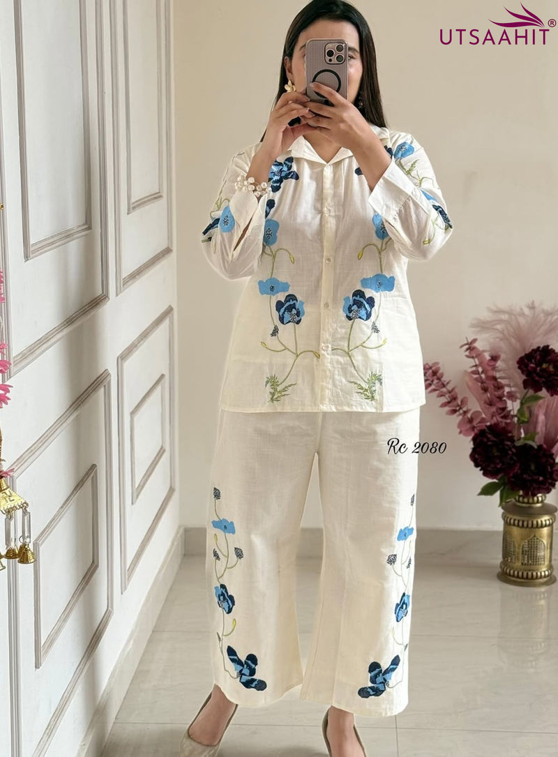 New Designer Cotton Slub Cord Set