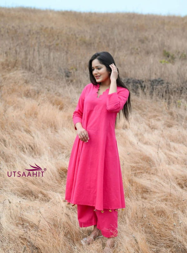 premium cotton kurti pant set