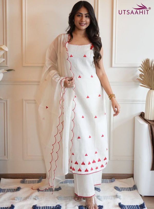 Premium Cotton Flex Kurti pant dupatta Set