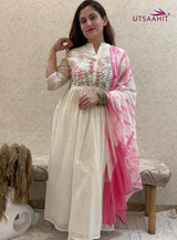 Mulmul Cotton With Lining Strength Kurta Pant Dupatta Set