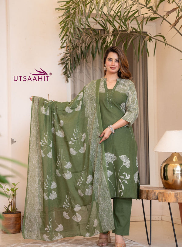 Vibrant Summer Kurti Pant & Dupatta Set