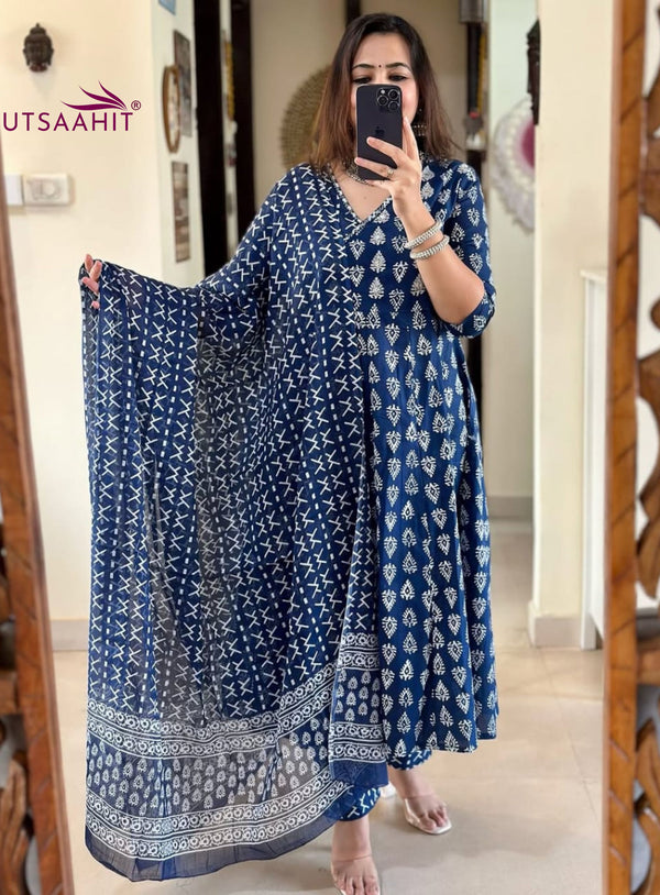 Elegant Angrakha Style Kurta Set