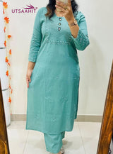 Pure Cotton Kurta Pant Plazo Set