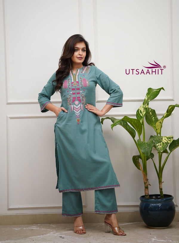 soft premium cotton kurta pant set