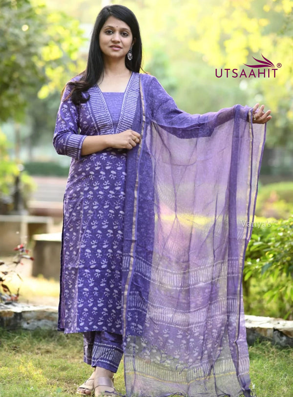 premium fine cotton Designer Rich Azrak Cotton Suit Set
