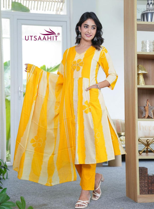 Premium A-line Cotton Kurti Set