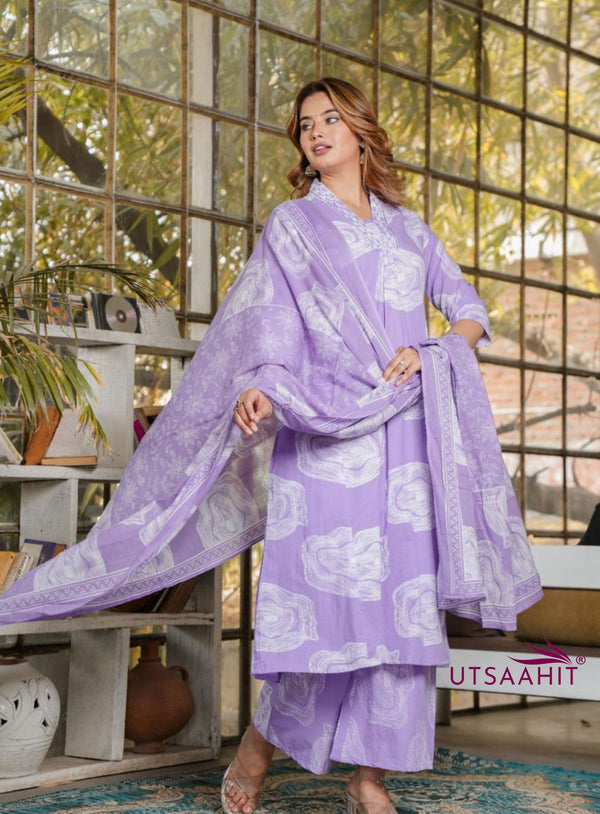Premium 3-Piece A-Line Anarkali Suit Set