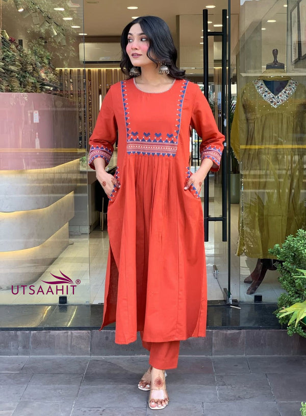 Beautiful Pure Cotton Kurti Pant Set