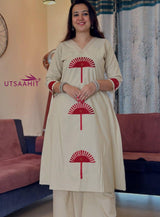 Premium Cotton Slub kurti pant set