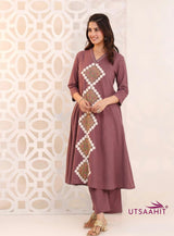 Pure Cotton Slub PREMIUM EMBROIDERED CO-ORD SET