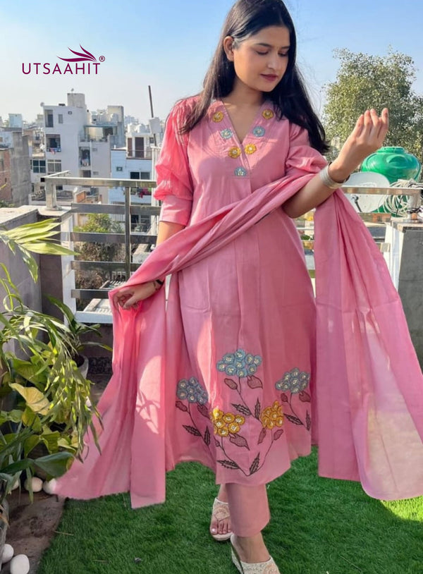 Premium A-Line Kurta Set with Dupatta
