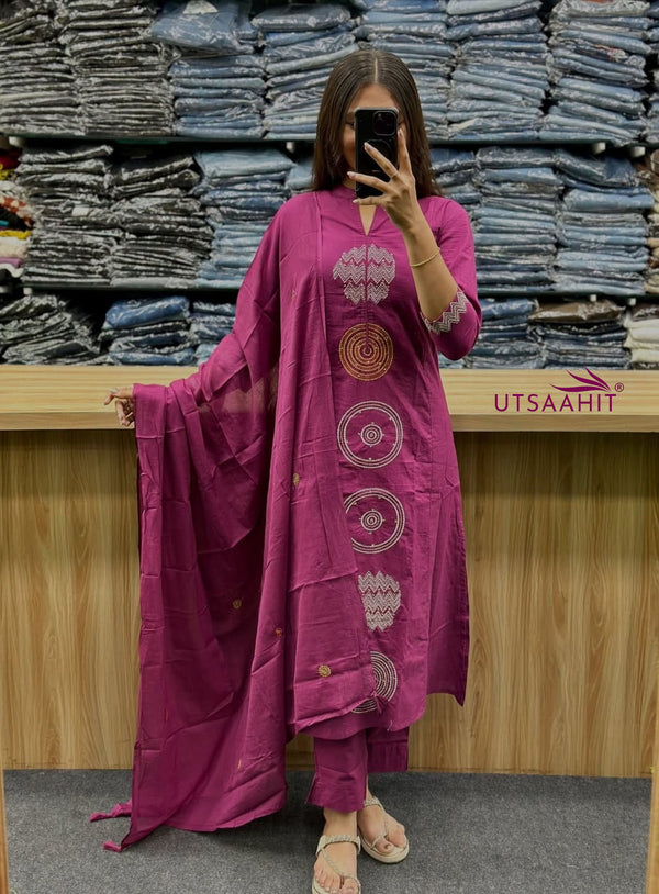 Elegant Mul Cotton Pant Set