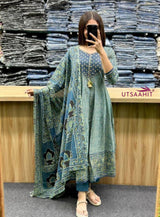 A-line Anarkali 3-Piece Suit Set