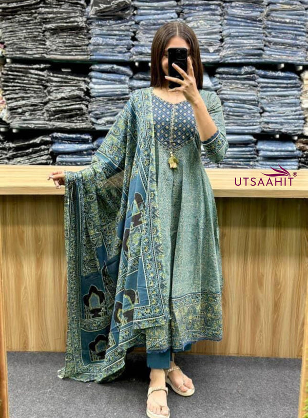 A-line Anarkali 3-Piece Suit Set