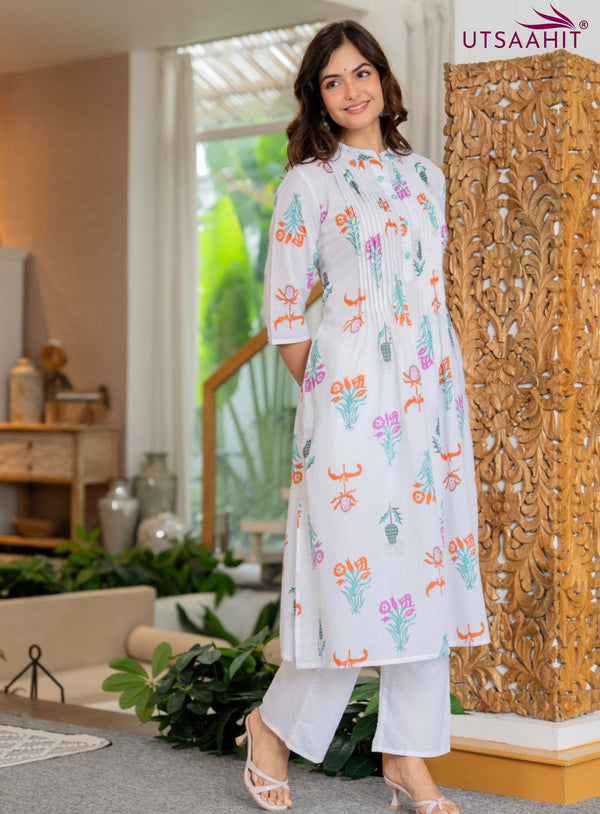 Pure Cotton Co-ord Set with Pintex Work