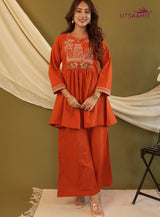 Premium Cotton Embroidered Co-Ord Set
