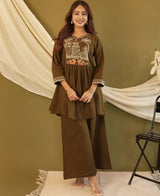 Premium Cotton Embroidered Co-Ord Set