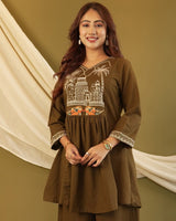 Premium Cotton Embroidered Co-Ord Set
