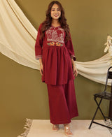 Premium Cotton Embroidered Co-Ord Set