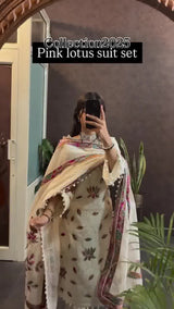 New Special Lotus Cream Suit Set