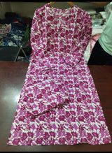 Pure Cotton Floral Kurti &amp; Pant Set