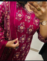 Pure Fine Heavy Cotton Handwork Suit Set