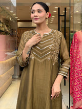 Festive &amp; Party Wear Pure Mul Chanderi Suit Set