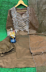 Festive &amp; Party Wear Pure Mul Chanderi Suit Set