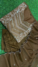 Festive &amp; Party Wear Pure Mul Chanderi Suit Set