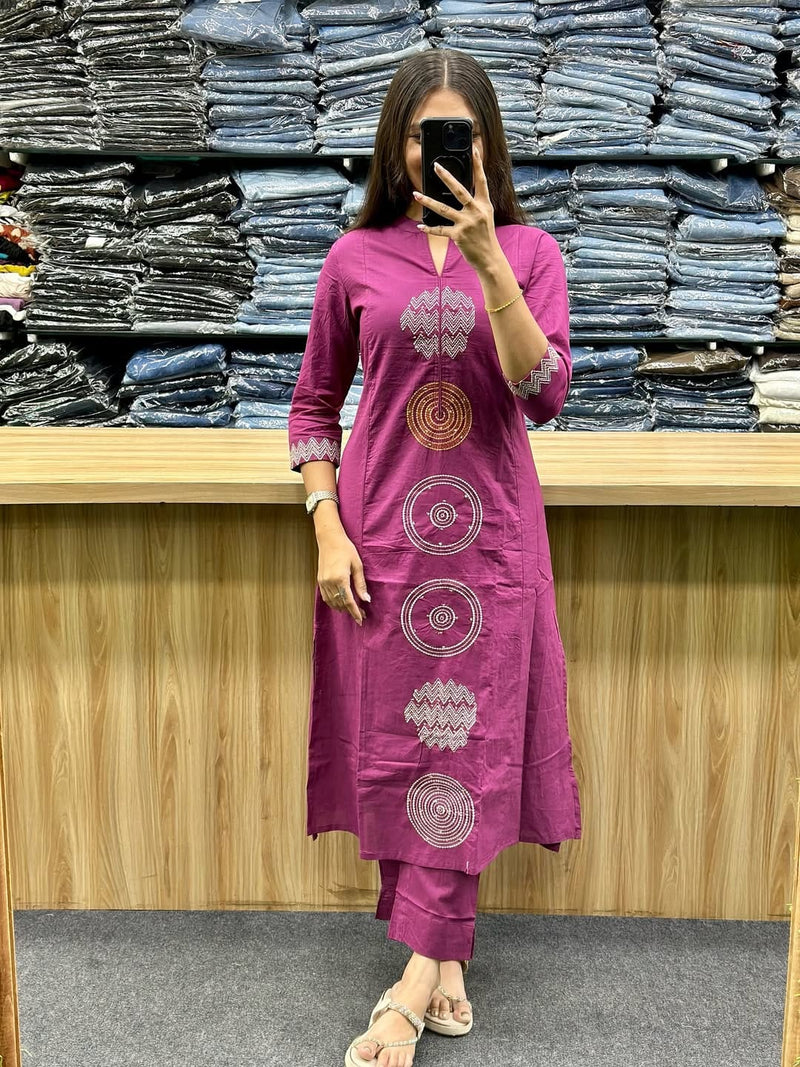 Elegant Mul Cotton Pant Set