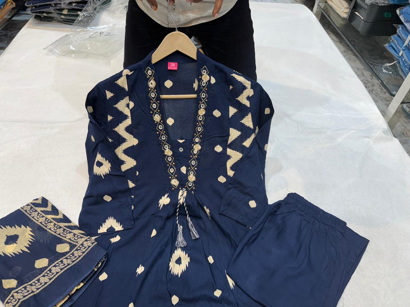 Designer Festive Wear Frock Style Kurti Set