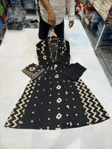 Designer Festive Wear Frock Style Kurti Set