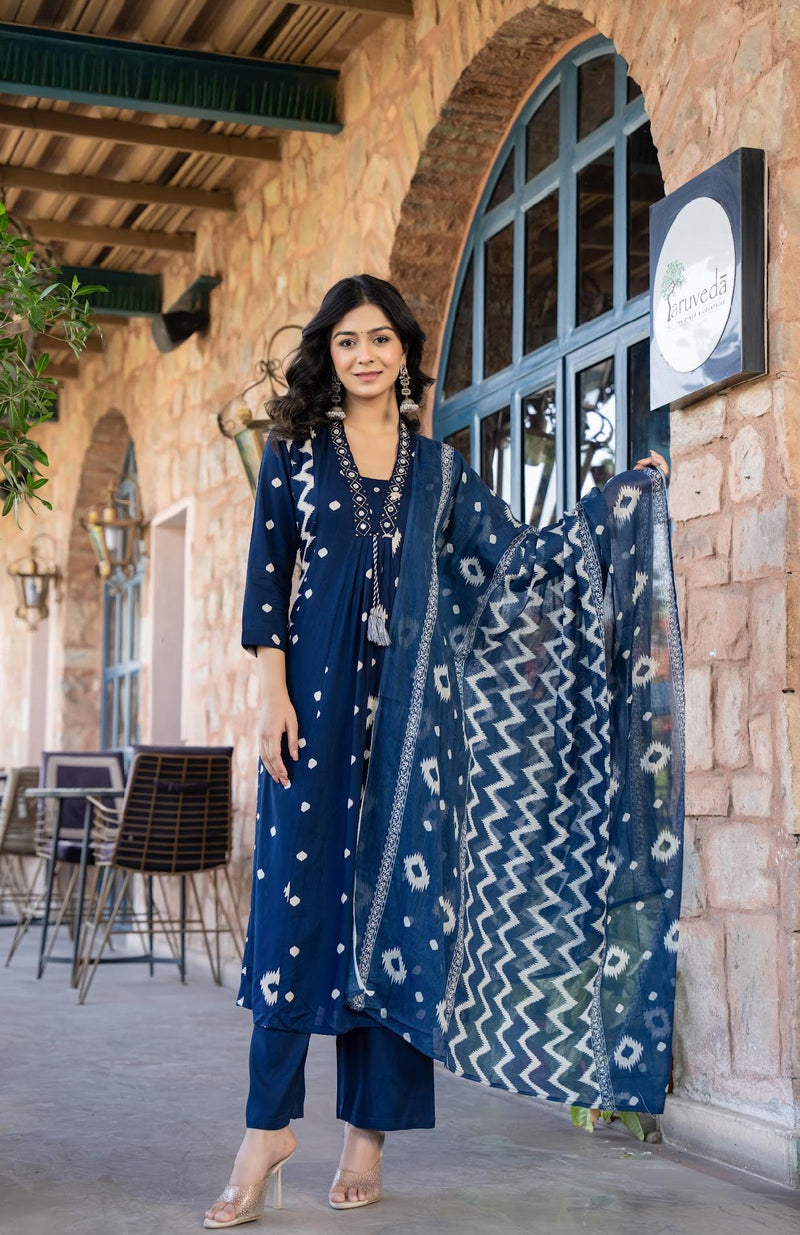 Designer Festive Wear Frock Style Kurti Set