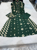Designer Festive Wear Frock Style Kurti Set