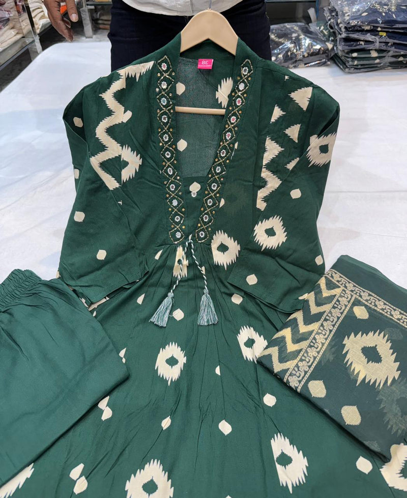 Designer Festive Wear Frock Style Kurti Set
