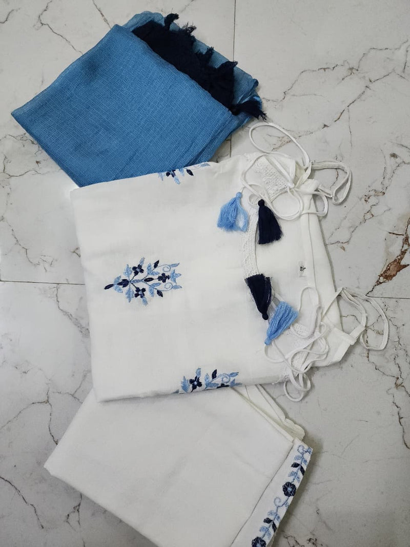 Designer Cotton Flex 3-Piece Suit Set