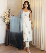 Designer Cotton Flex 3-Piece Suit Set