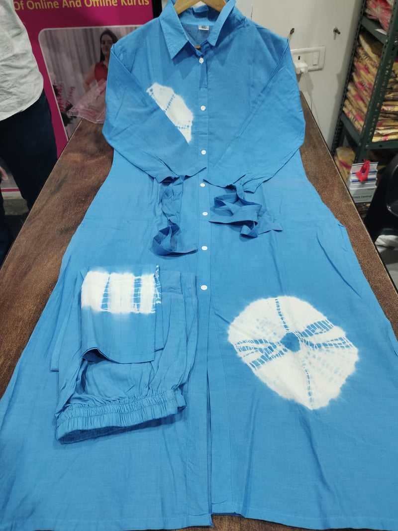 Premium Tie-Dye Cotton Kurti Pant Co-ord Set