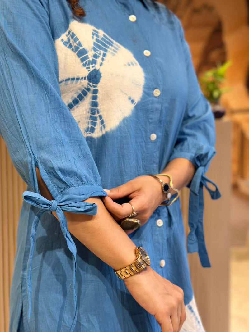 Premium Tie-Dye Cotton Kurti Pant Co-ord Set