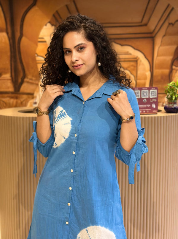 Premium Tie-Dye Cotton Kurti Pant Co-ord Set
