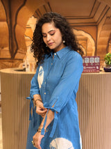 Premium Tie-Dye Cotton Kurti Pant Co-ord Set