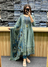 A-line Anarkali 3-Piece Suit Set