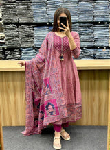 A-line Anarkali 3-Piece Suit Set