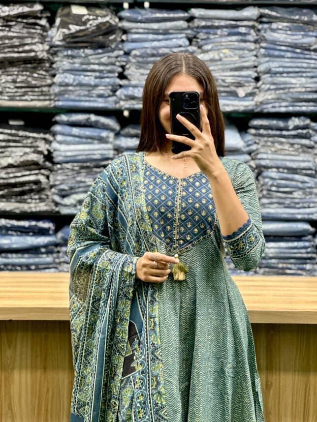 A-line Anarkali 3-Piece Suit Set