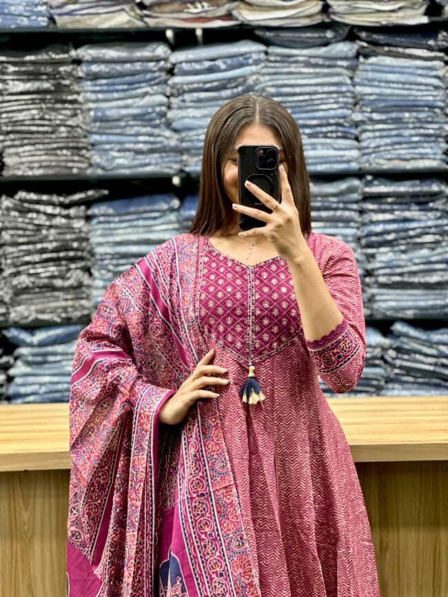 A-line Anarkali 3-Piece Suit Set