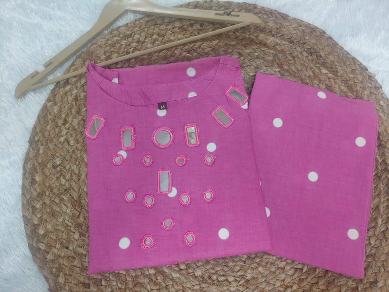 Beautiful A-line Cotton Kurta Set