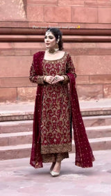 3-Piece Fancy Kurti Set with Palazzo &amp; Dupatta